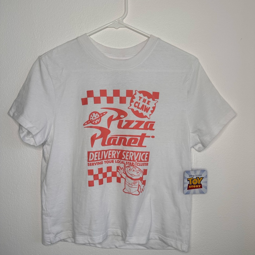 Disney Toy Story Pizza Planet White and Red Kids T-Shirt